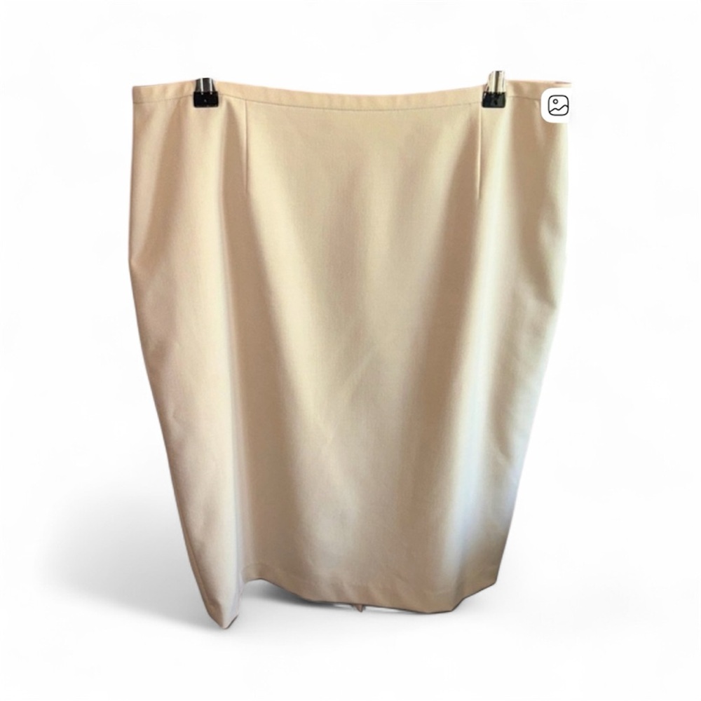 Calvin Klein Women’s Size 12 Cream Pencil MIDI Skirt Minimalist Work Wear Career
